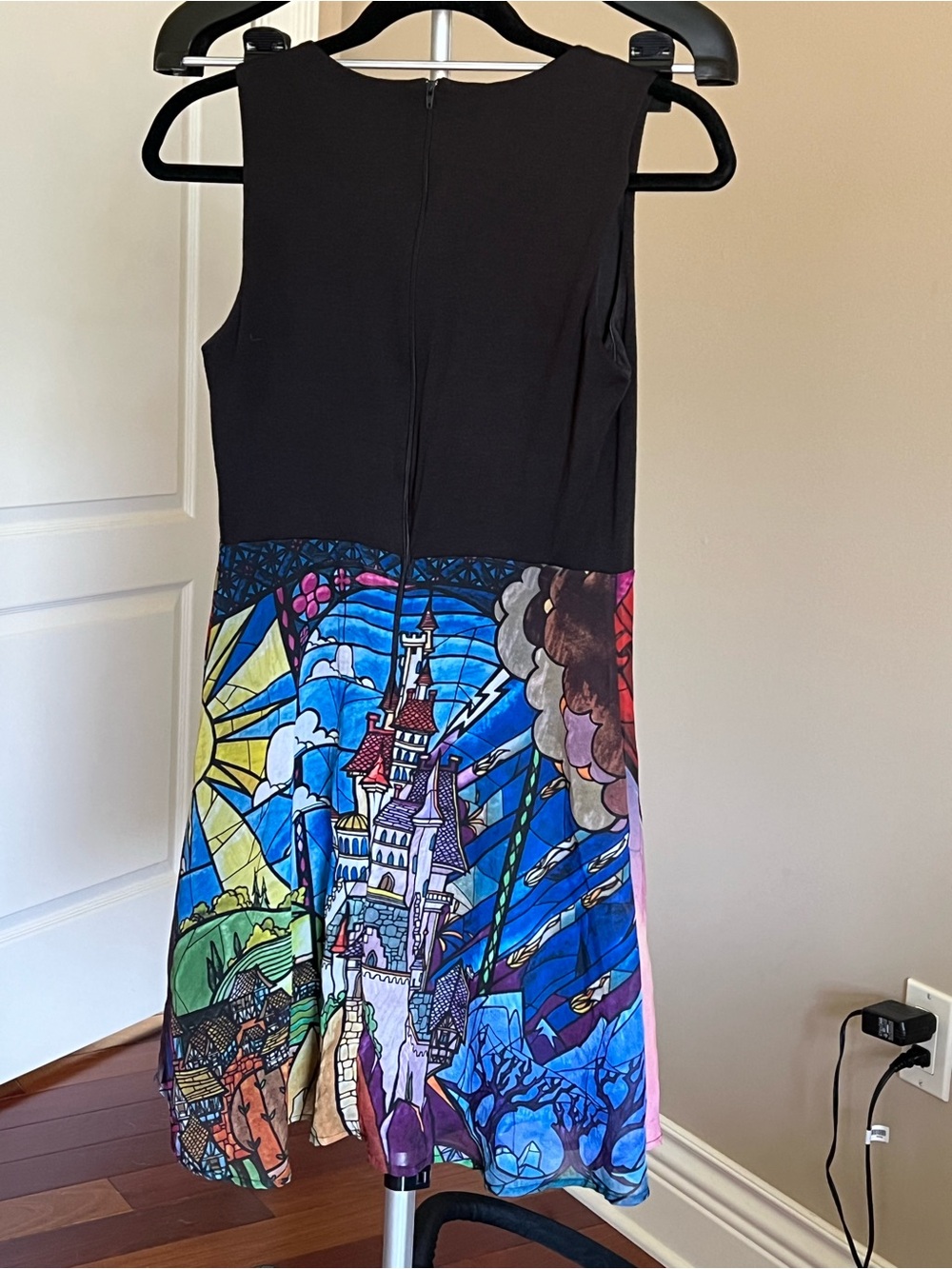 Disney Beauty and the Beast Stained Glass Skater Dress Medium - Picture 3 of 4